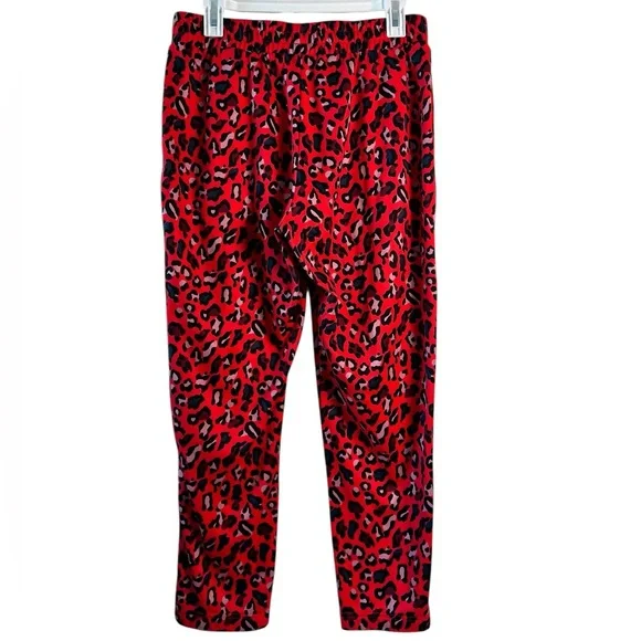 Juicy Couture Black Label Tracksuit Set Red Leopard Print Hoodie Pants Y2K Retro